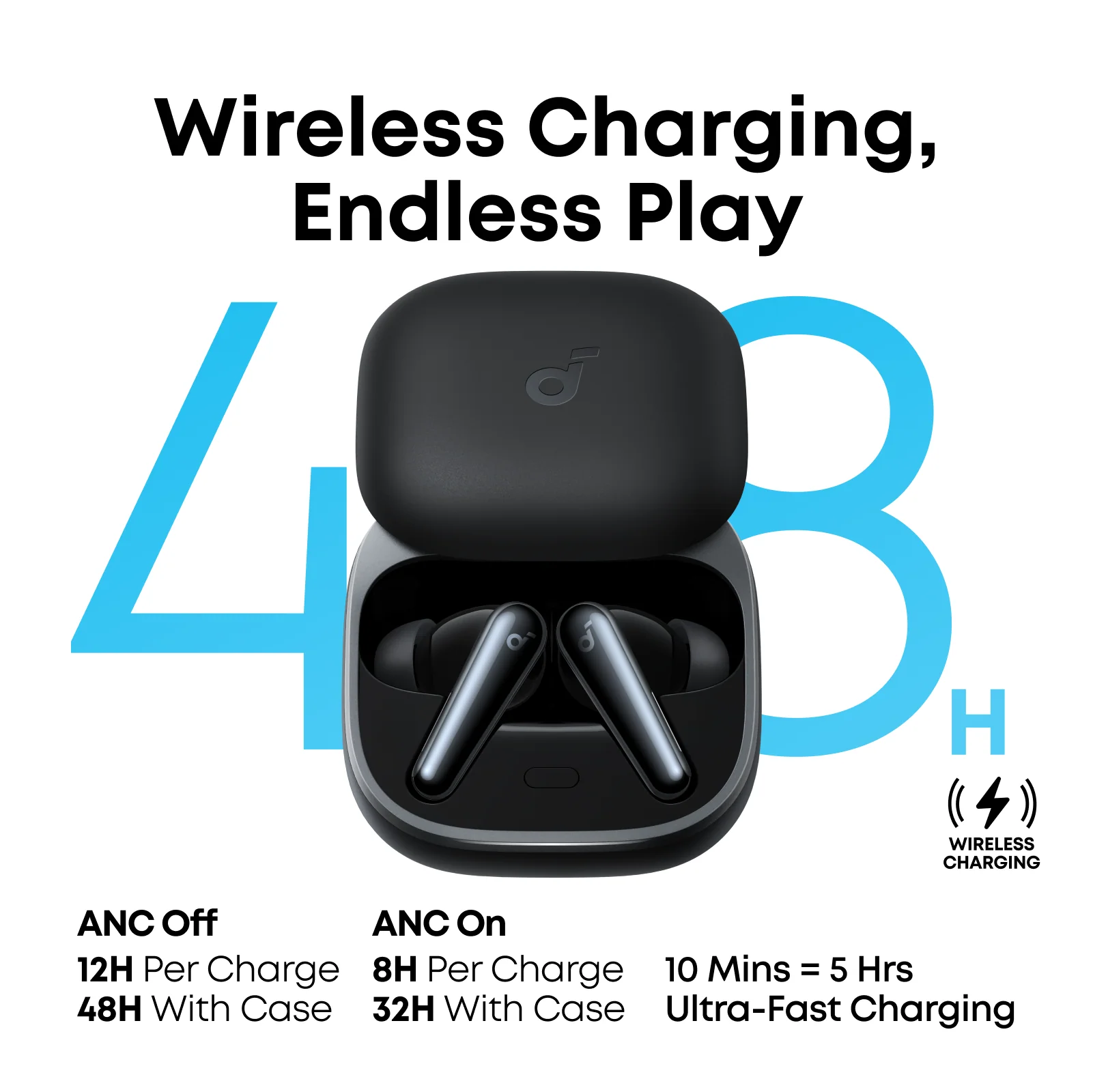 Liberty 5 earbuds with 48-hour playtime and wireless charging